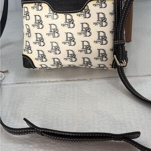 Dooney & Bourke Monogram Black and Cream Crossbody Bag